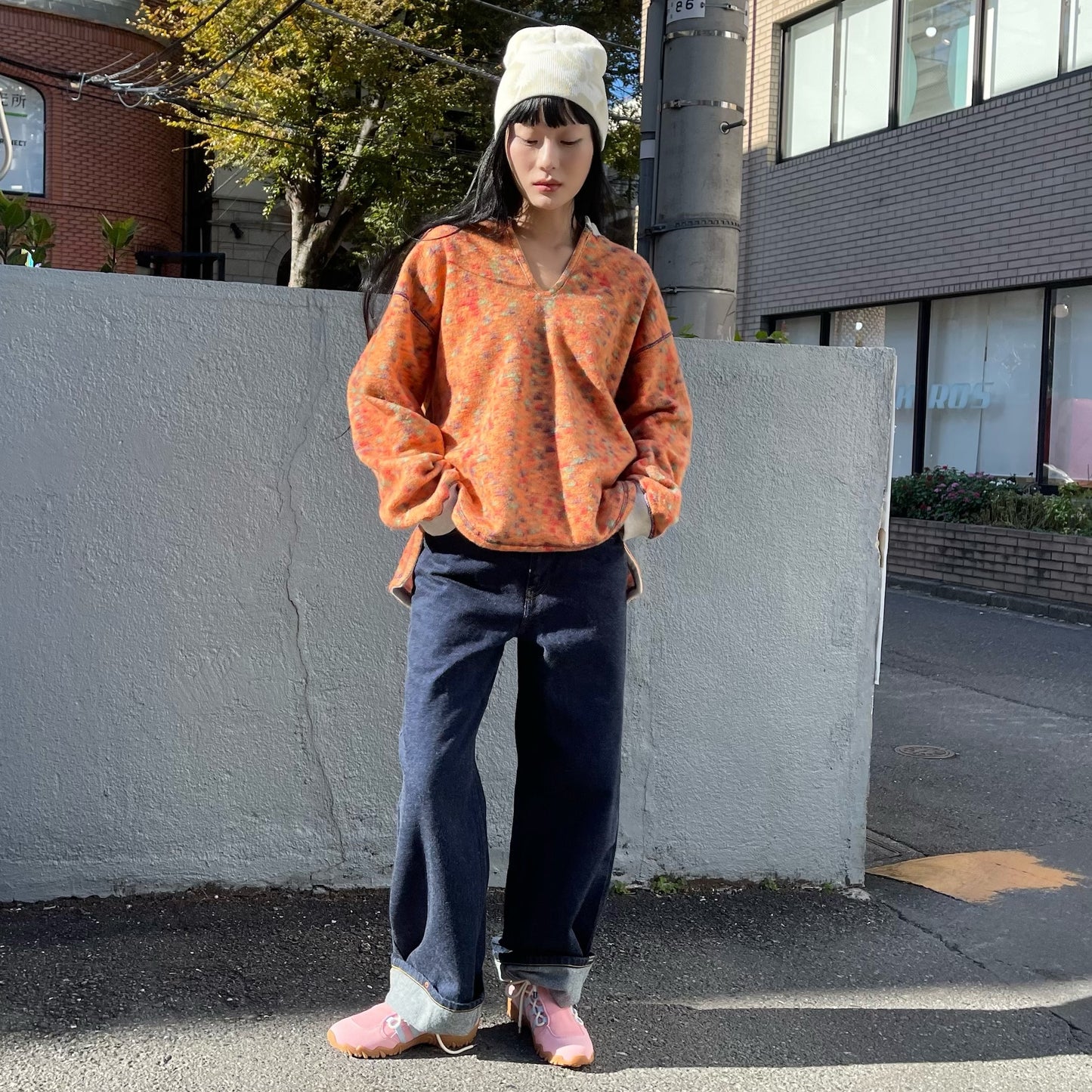 LOOSE ROLLED-UP JEANS / INDIGO / ルーズロールアップジーンズ