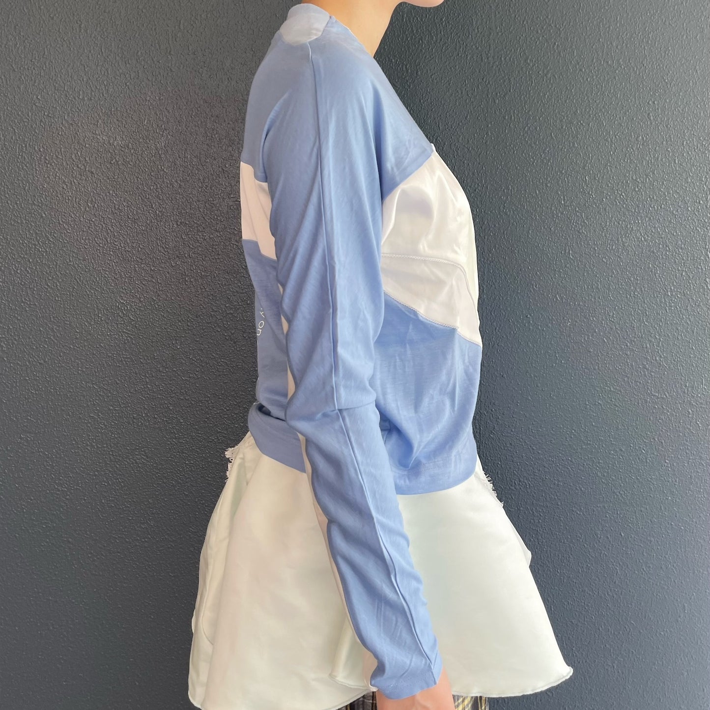 MESSAGE T-SHIRT / BLUE / ランジェリーロングスリーブTシャツ