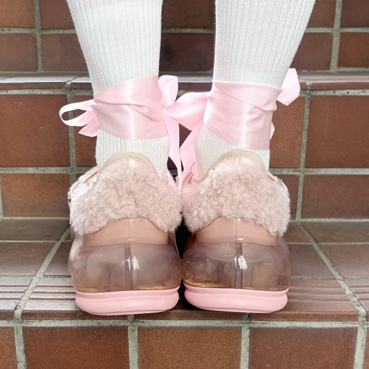 NEW JEWELRY FUR BALLET / PINK / ファーバレエシューズ