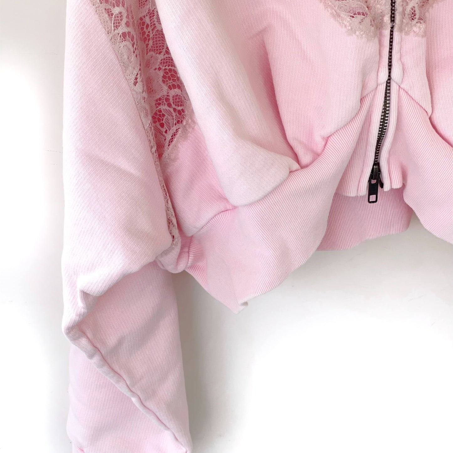 LACE PARKER / PINK / レースフーディー