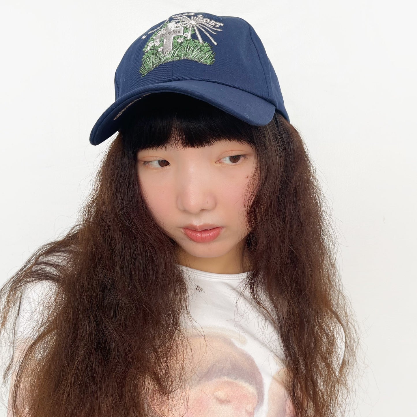 LOST & FOUND CAP / NAVY / 刺繍キャップ