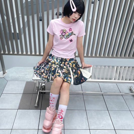 love me tee / pink / エアブラシグラフィックTシャツ