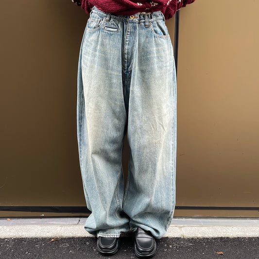 HIS OWN DENIM / BLUE / タックデニム