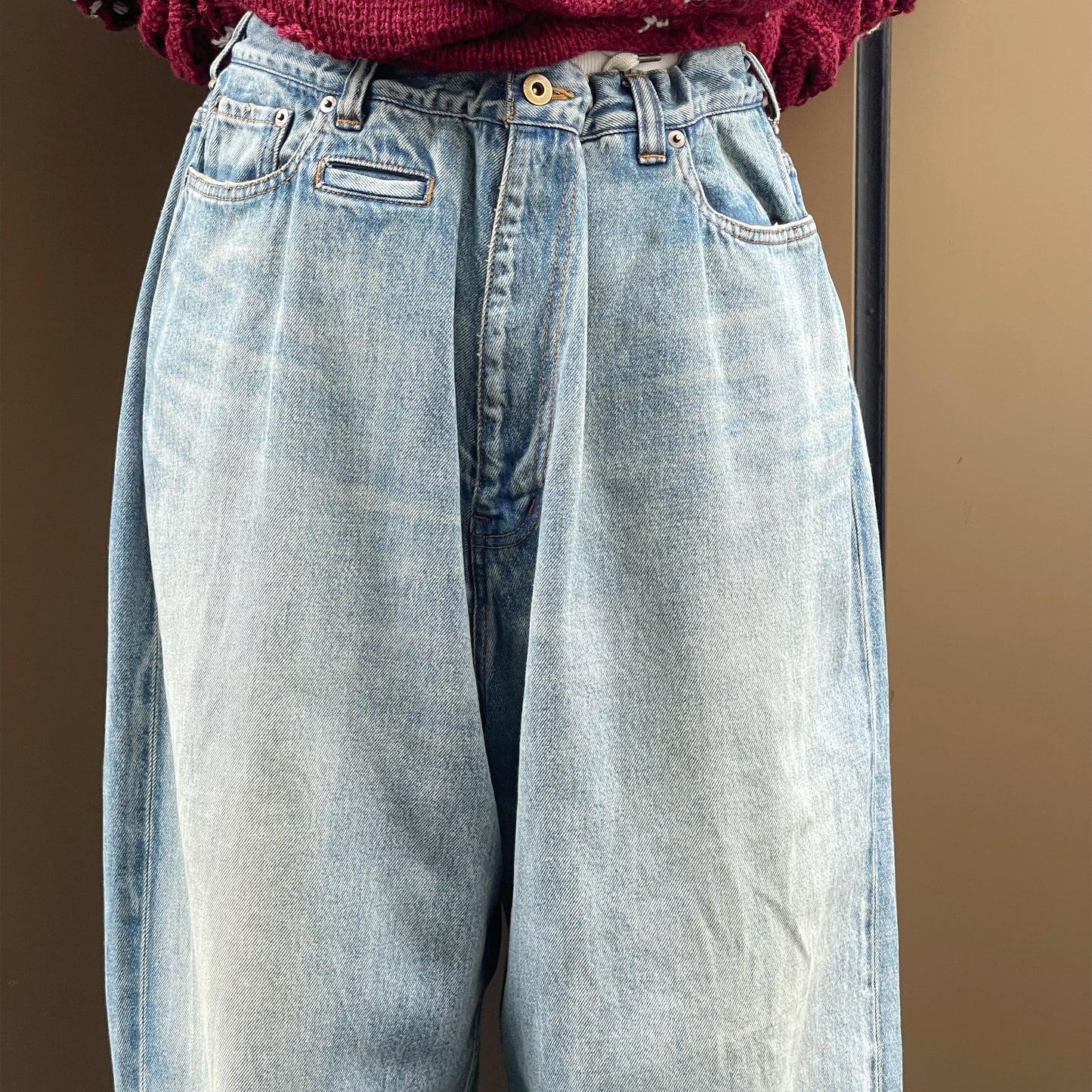 HIS OWN DENIM / BLUE / タックデニム