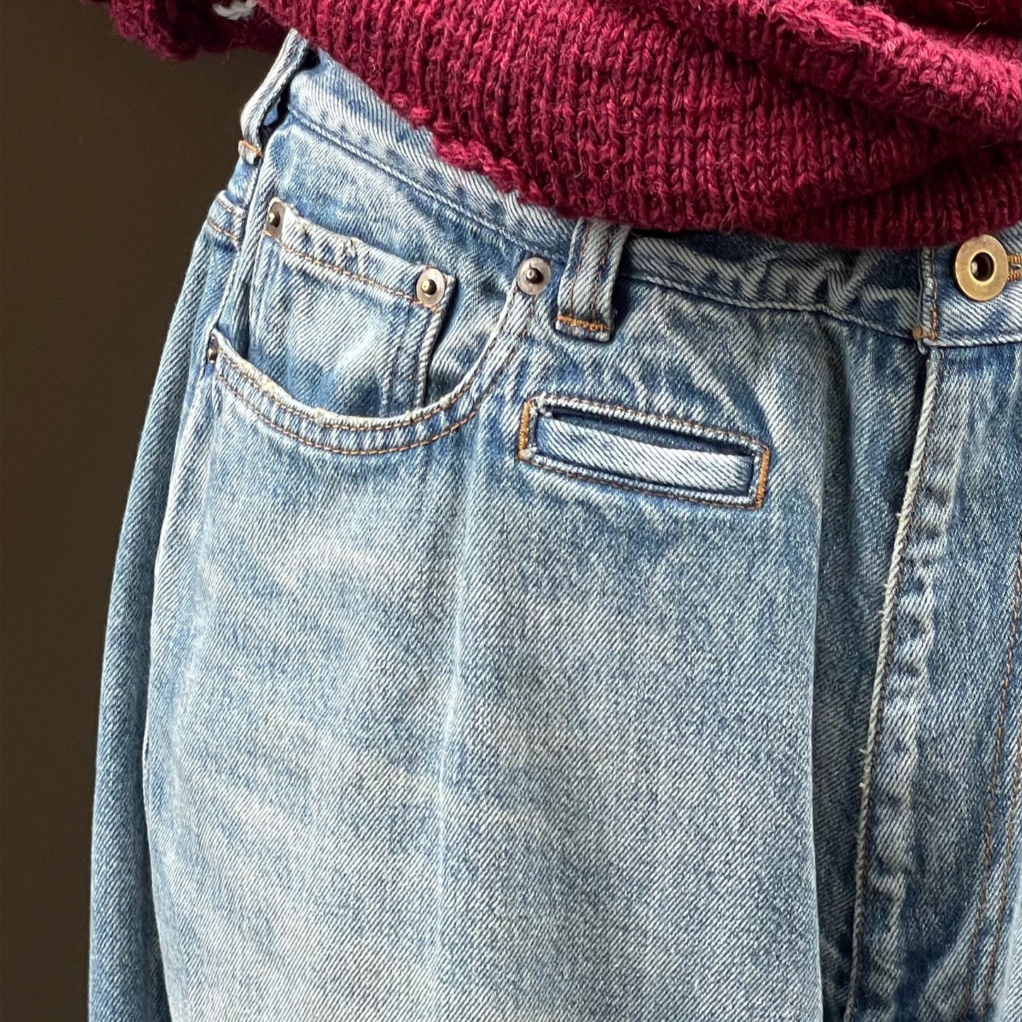 HIS OWN DENIM / BLUE / タックデニム