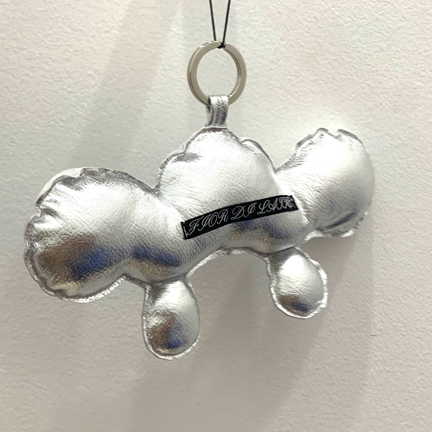 CORNER FLOWER KEYCHAIN / SILVER / キルティングキーホルダー