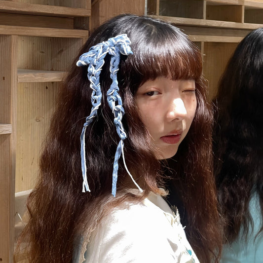Ribbon badge / Denim / リボンバッジ