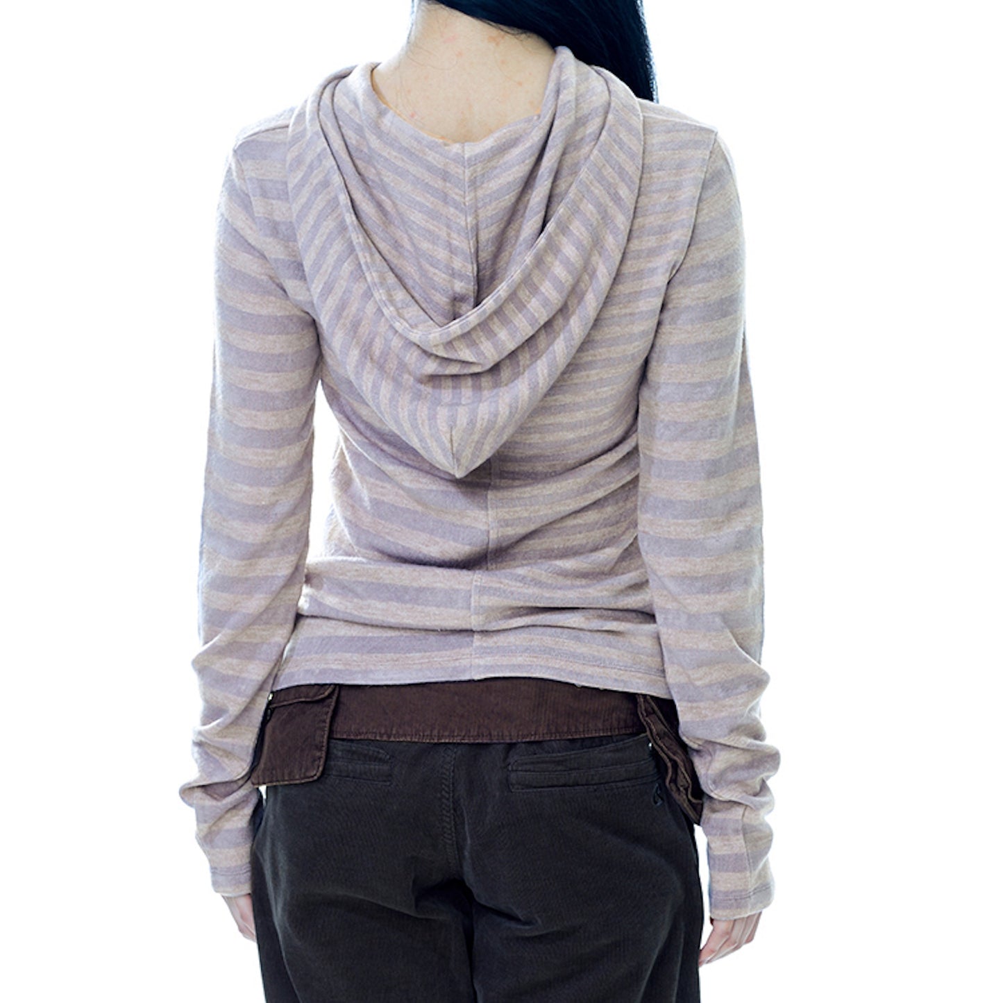 MIXED STRIPE HOODIE / PURPLE / ミックスストライプフーディー