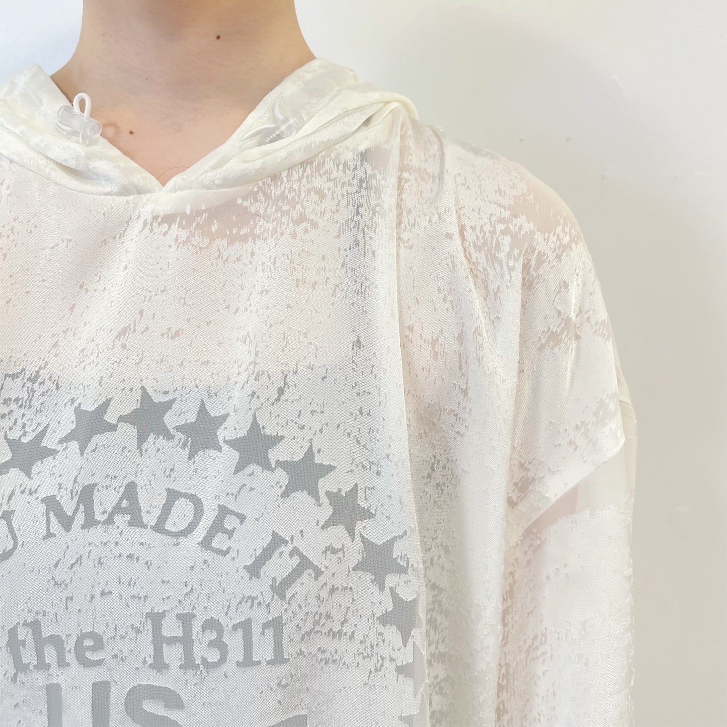 Opal Parka / Off White / オパール加工シアーパーカ