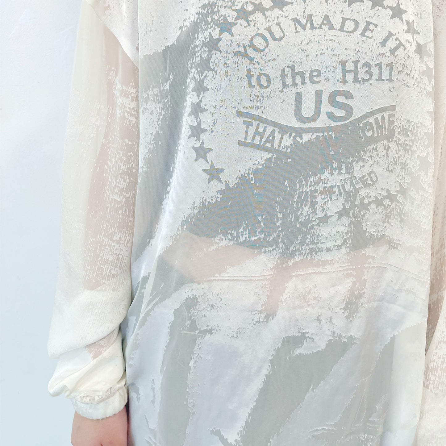 Opal Parka / Off White / オパール加工シアーパーカ