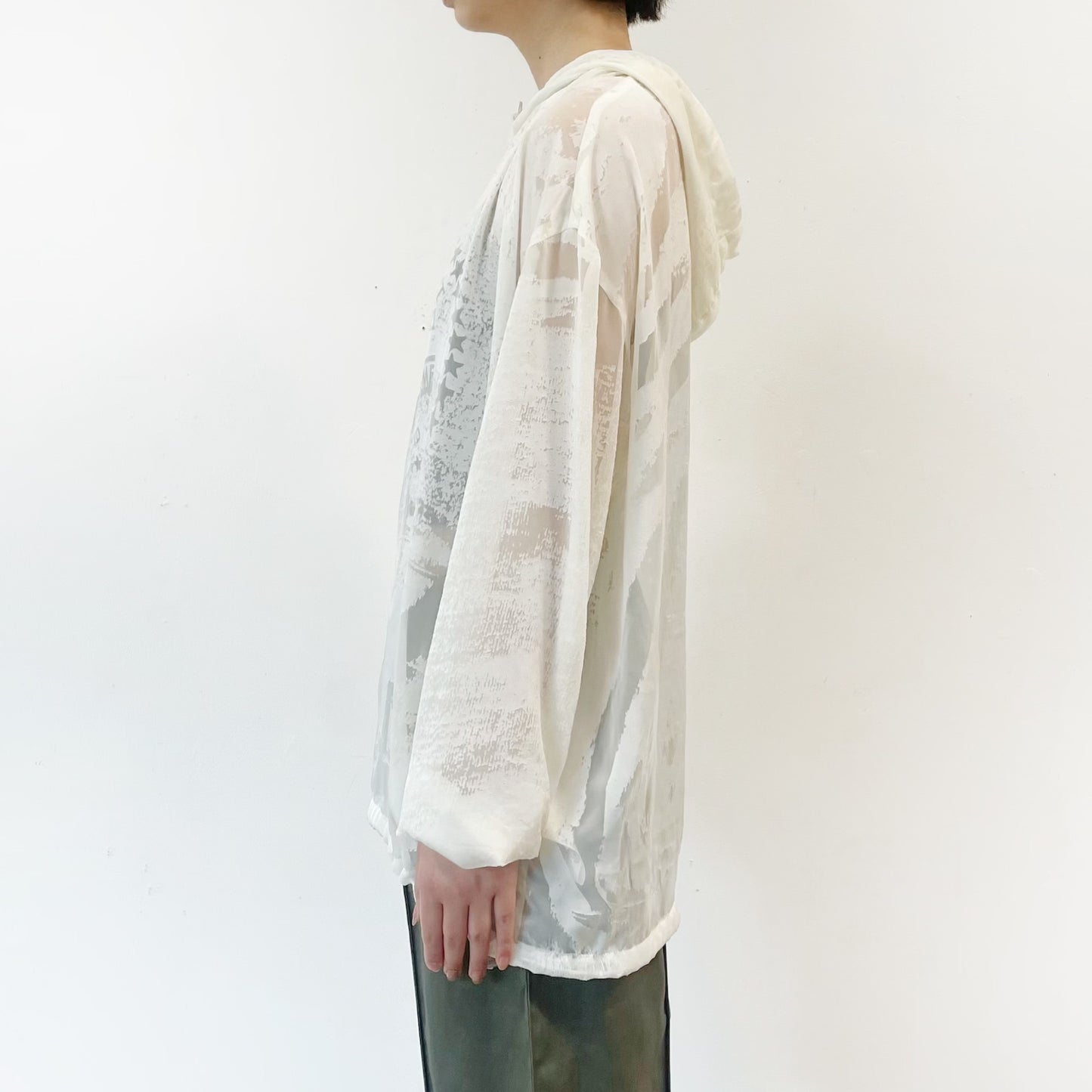 Opal Parka / Off White / オパール加工シアーパーカ