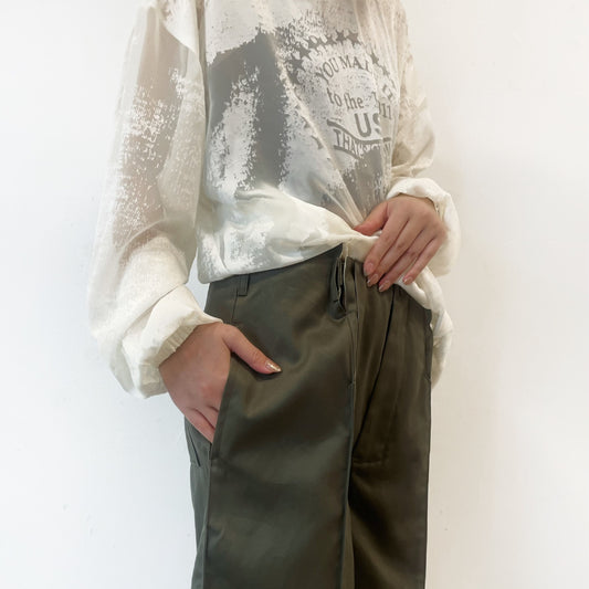 Opal Parka / Off White / オパール加工シアーパーカ