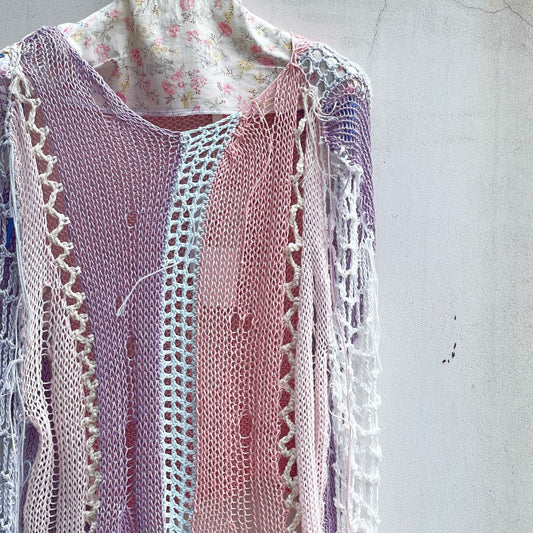 Long sleeve Knit Jumper / Pink / ロングスリーブニット