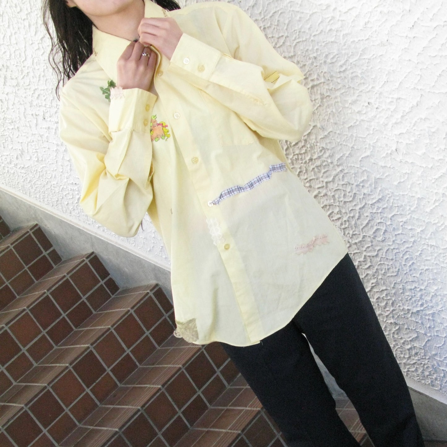 【trust teji 】Long sleeve pony blouse+ / Yellow / ロングスリーブポニーブラウス