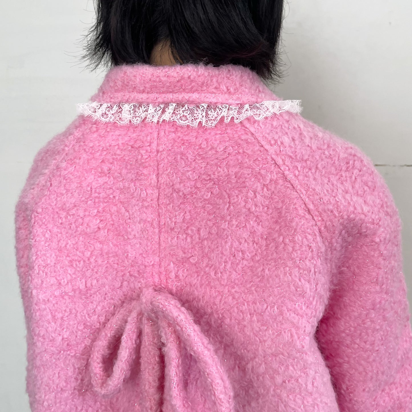 Ribbon long coat / Pink / リボンロングコート