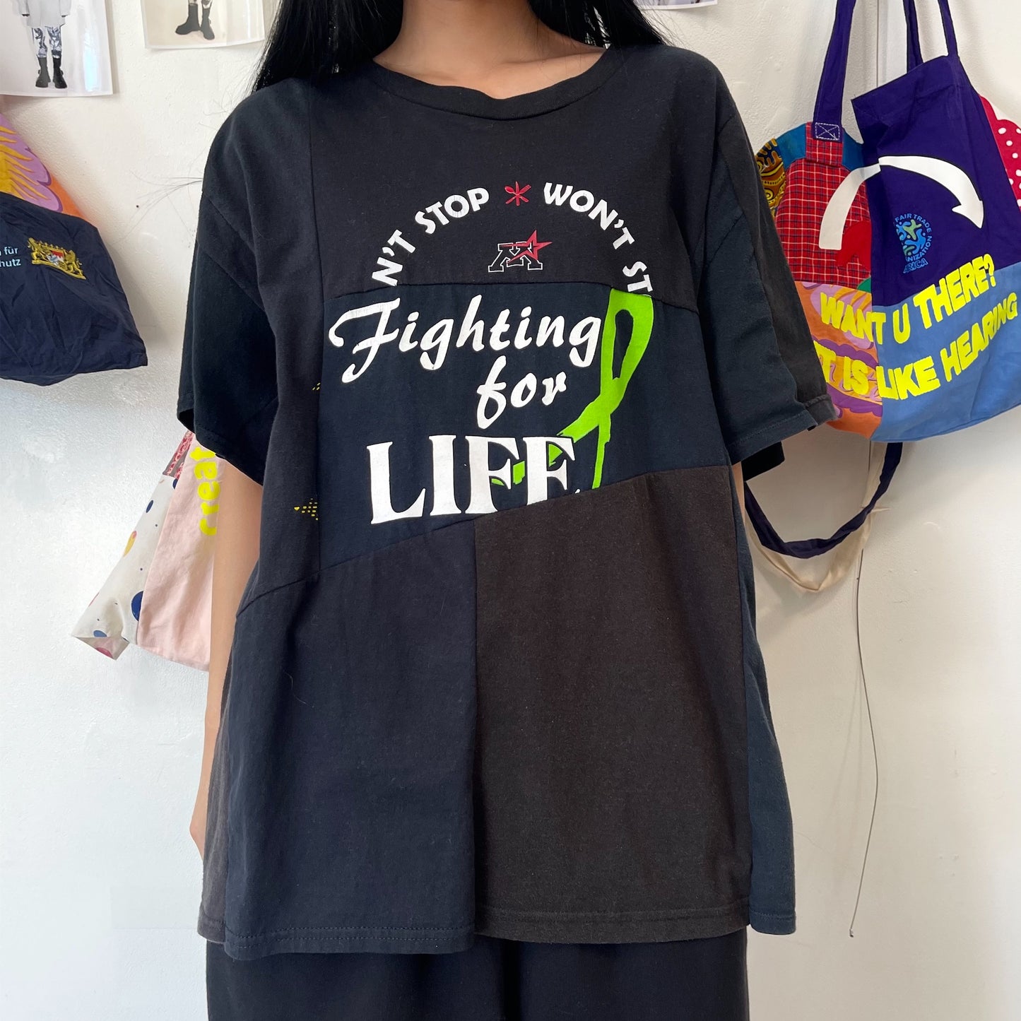 TEE/VINTAGE/REMODEL / BLACK / リメイクTシャツ