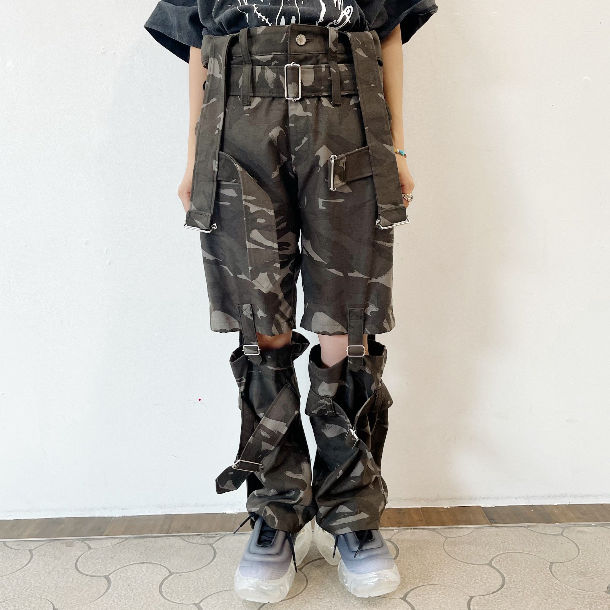 HARNESS BONDAGE PANTS / CAMOUFLAGE / ハーネスボンテージパンツ | シープ / SHEEP | KIDILL