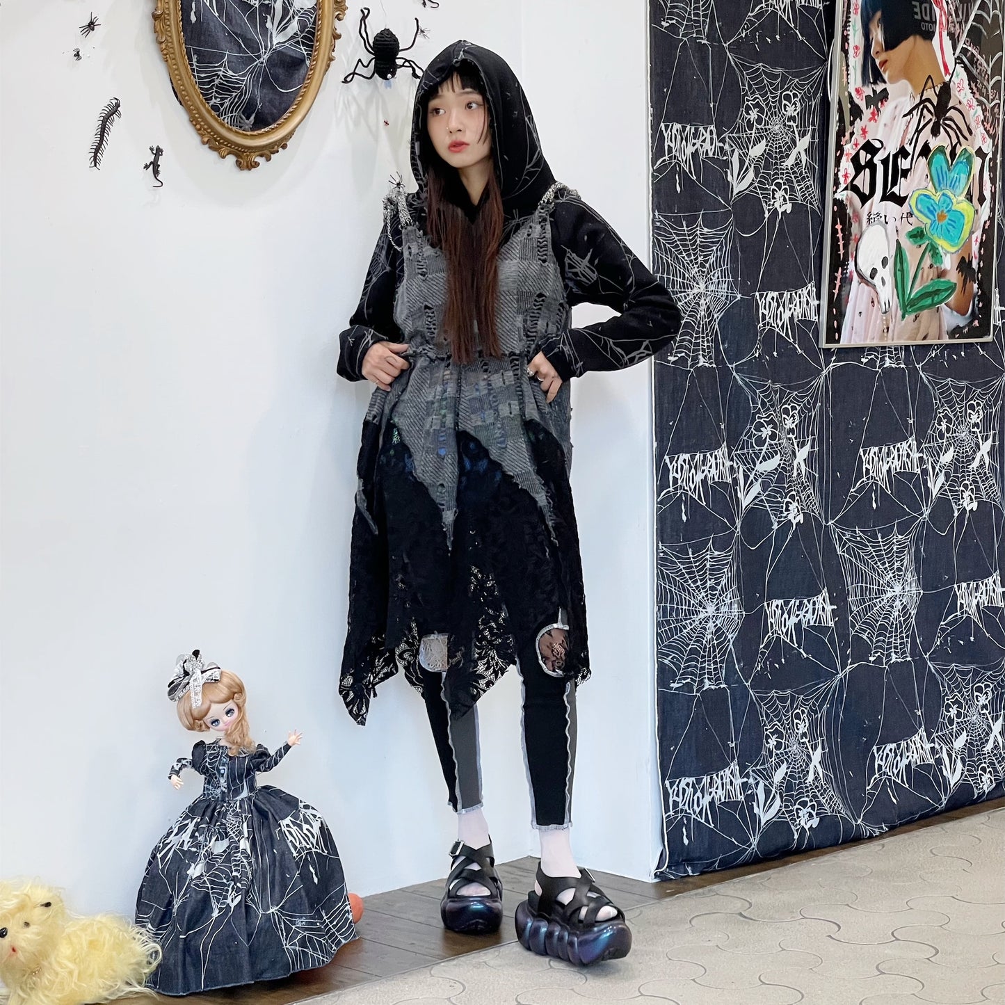 Bubble Cross Sandal / AURORA BLACK / バブルクロスサンダル