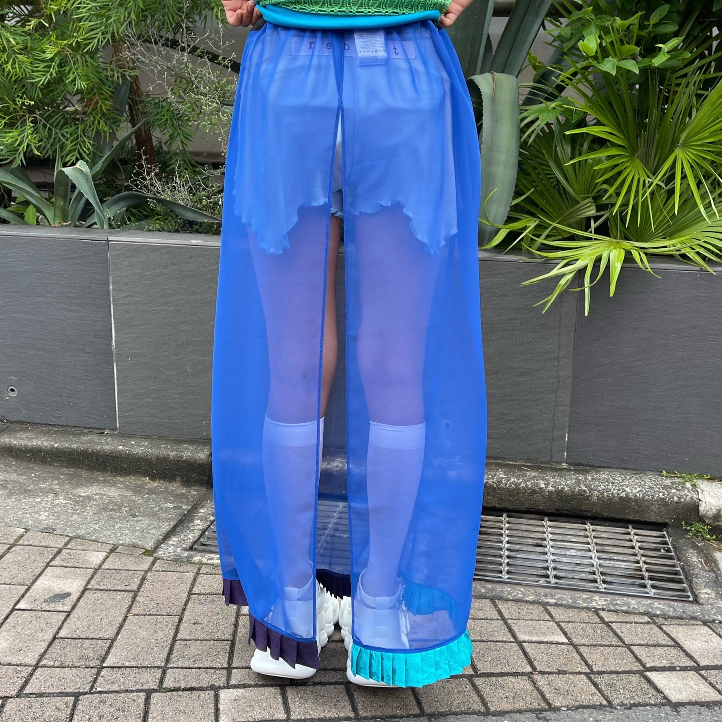 CHIFFON LONG SKIRT / BLUE / シフォンロングワンピース