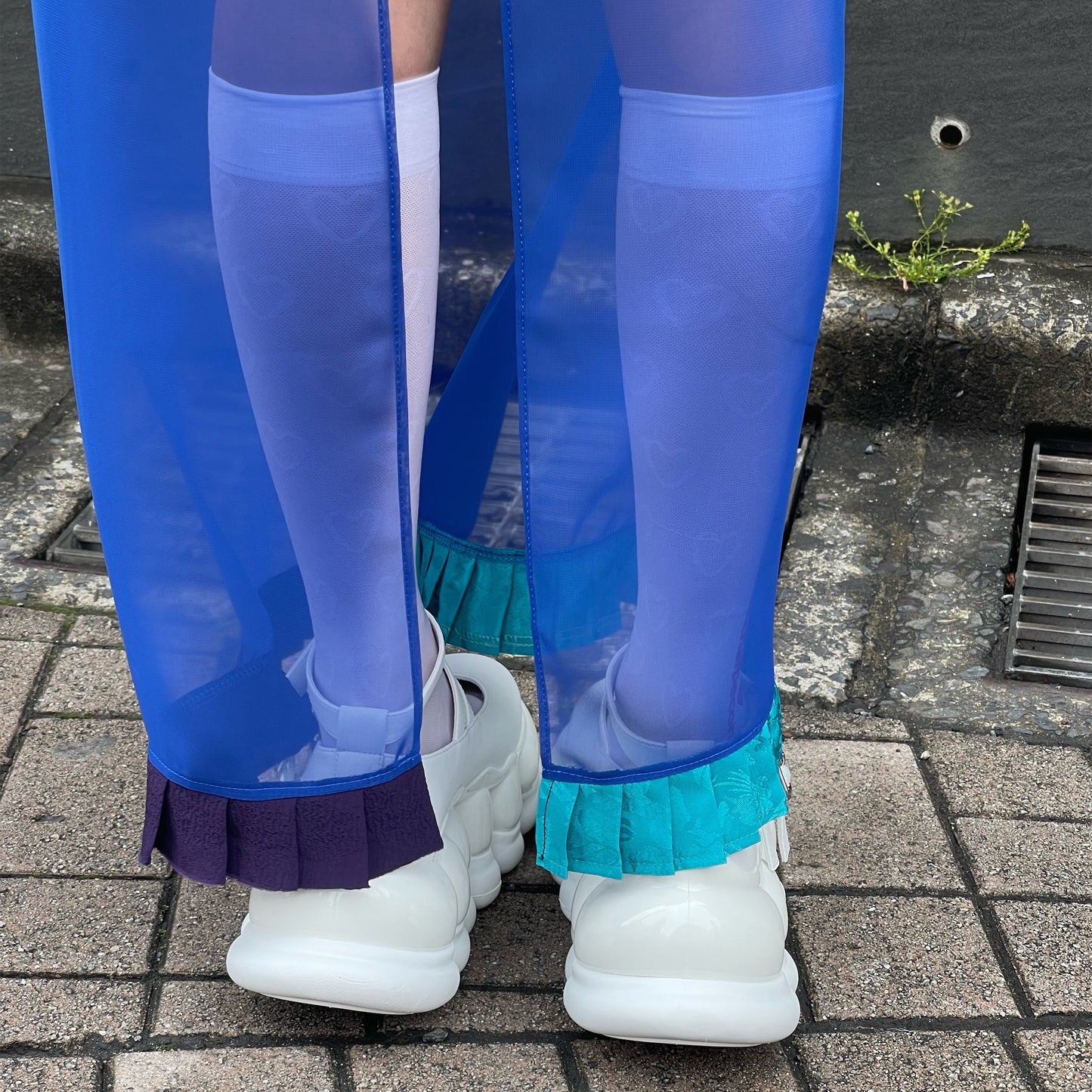 CHIFFON LONG SKIRT / BLUE / シフォンロングワンピース