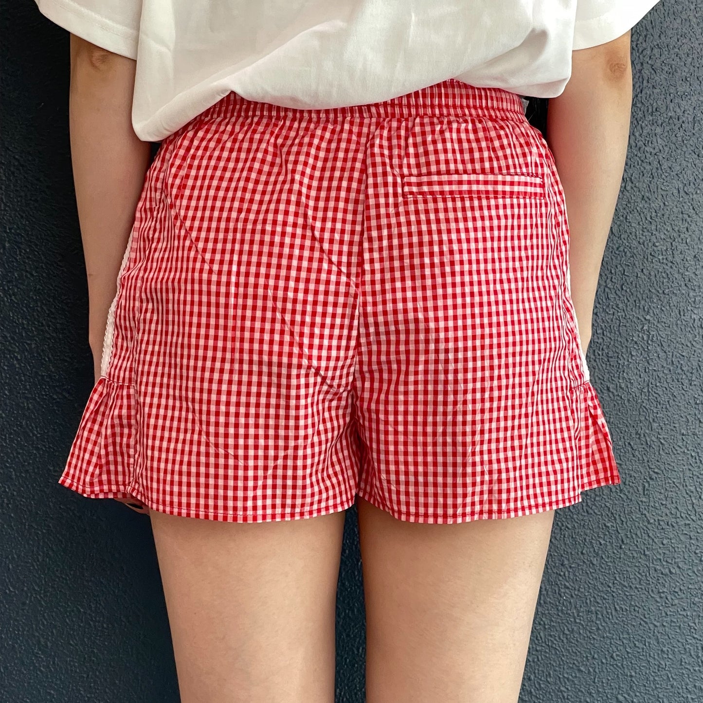 Side Lace Shorts / Red / サイドレースショーツ