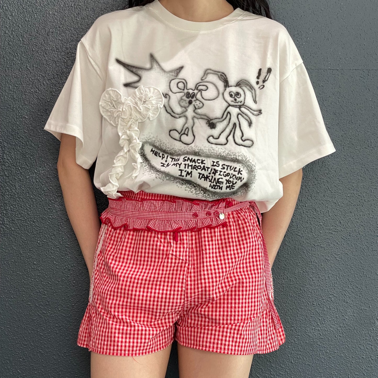 Side Lace Shorts / Red / サイドレースショーツ