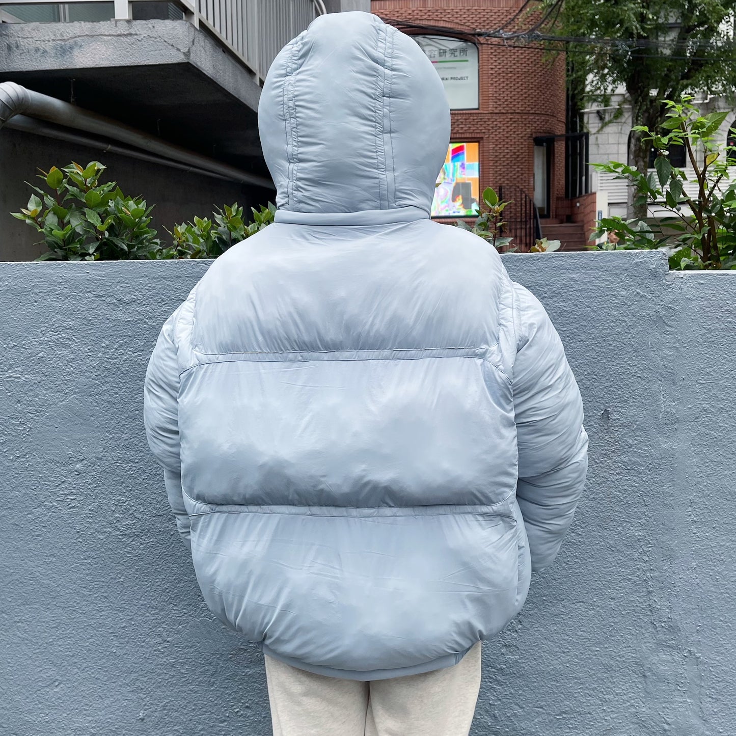 Animal free bubble down jacket / DUST AQUA / ライトボリュームダウン