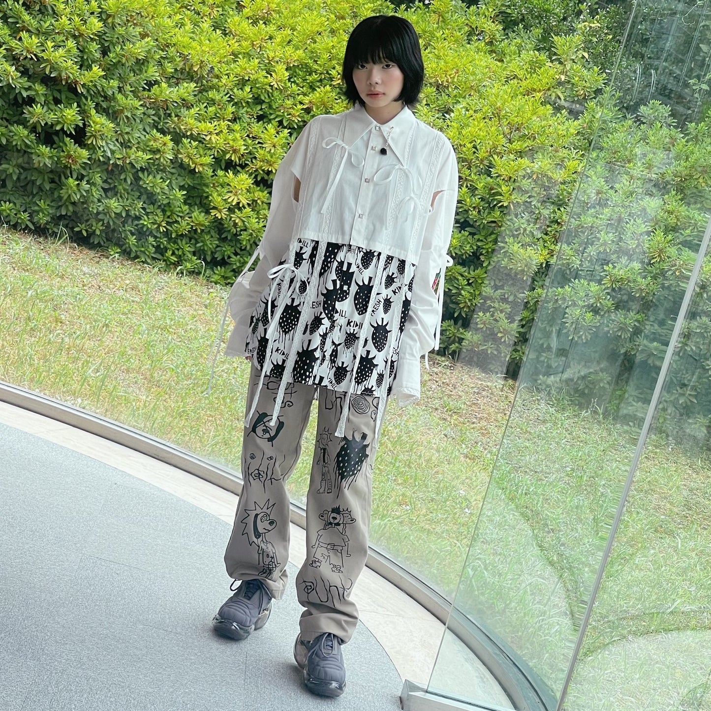 ANARCHY WORK PANTS / SAND BEIGE / グラフィックワークパンツ【Brett Westfallコラボレーション】