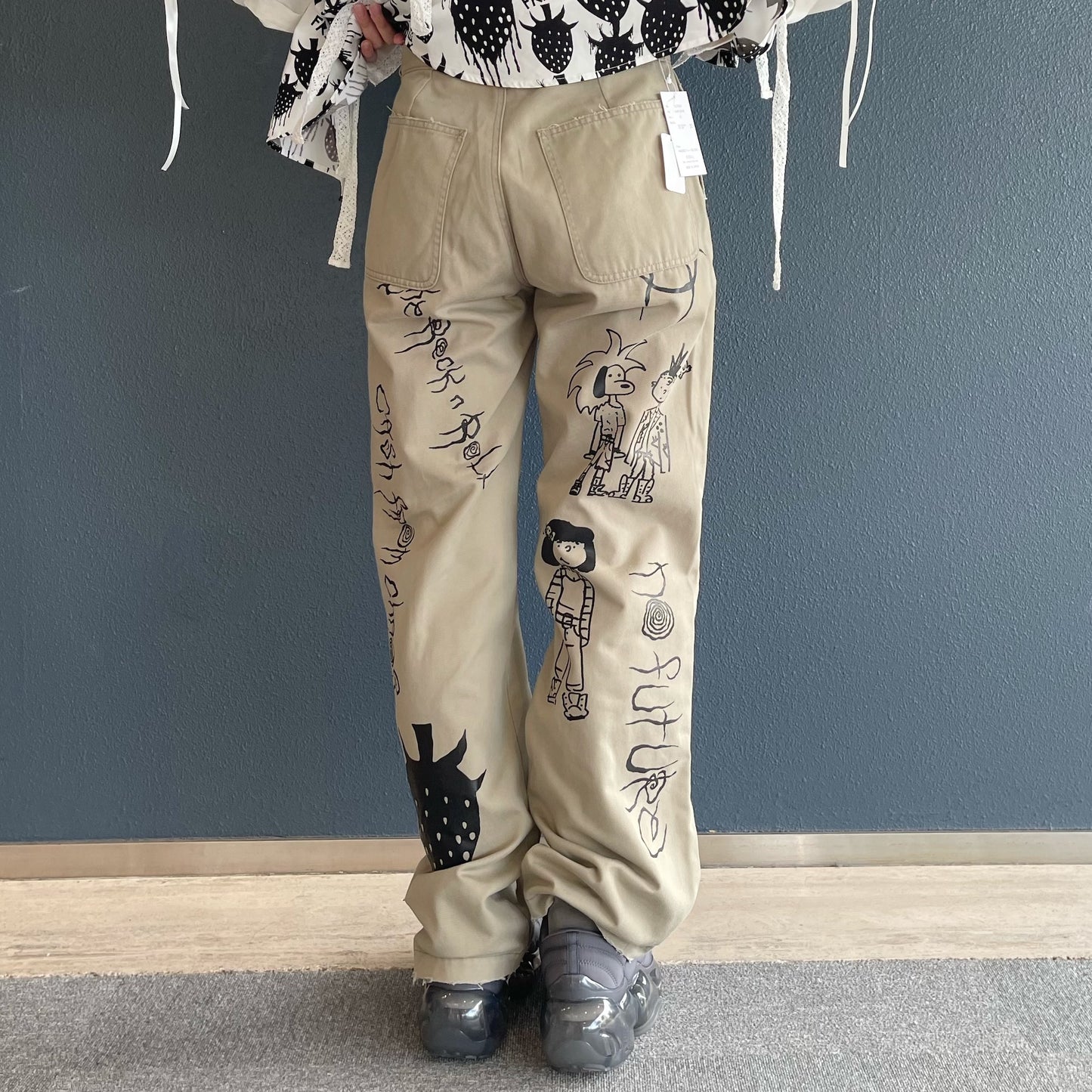 ANARCHY WORK PANTS / SAND BEIGE / グラフィックワークパンツ【Brett Westfallコラボレーション】