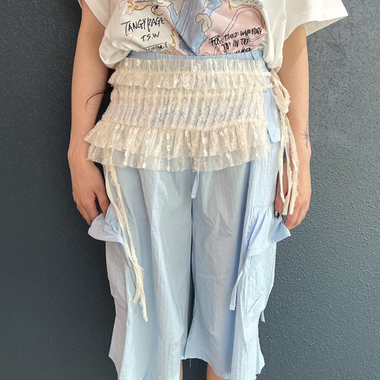 Ruffled Lace Layered Wrap Skirt / Cream / ラッフルレースレイヤードラップスカート