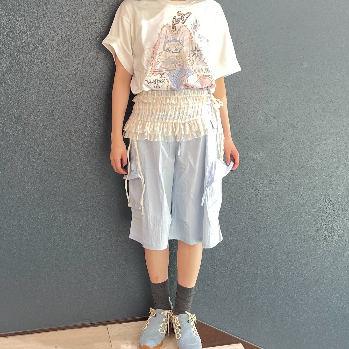 Ruffled Lace Layered Wrap Skirt / Cream / ラッフルレースレイヤードラップスカート