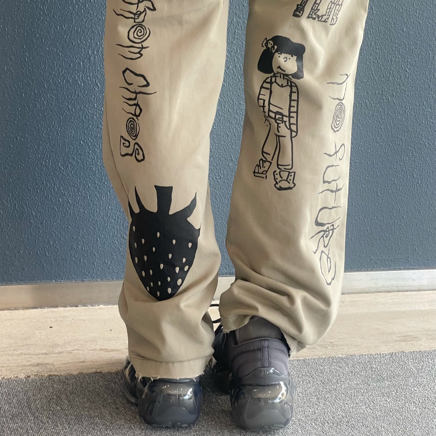ANARCHY WORK PANTS / SAND BEIGE / グラフィックワークパンツ【Brett Westfallコラボレーション】