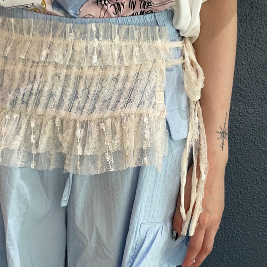 Ruffled Lace Layered Wrap Skirt / Cream / ラッフルレースレイヤードラップスカート