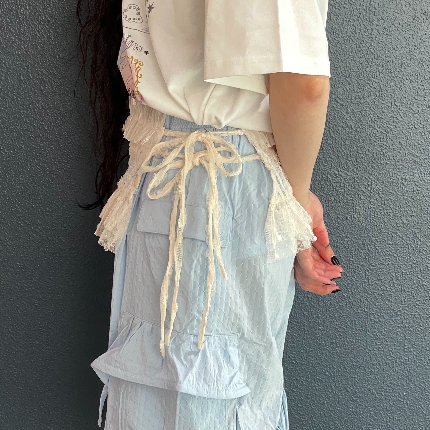 Ruffled Lace Layered Wrap Skirt / Cream / ラッフルレースレイヤードラップスカート