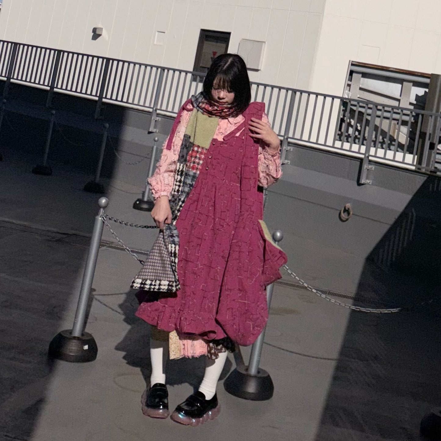 Patchwork long scarf / Multi / パッチワークマフラー