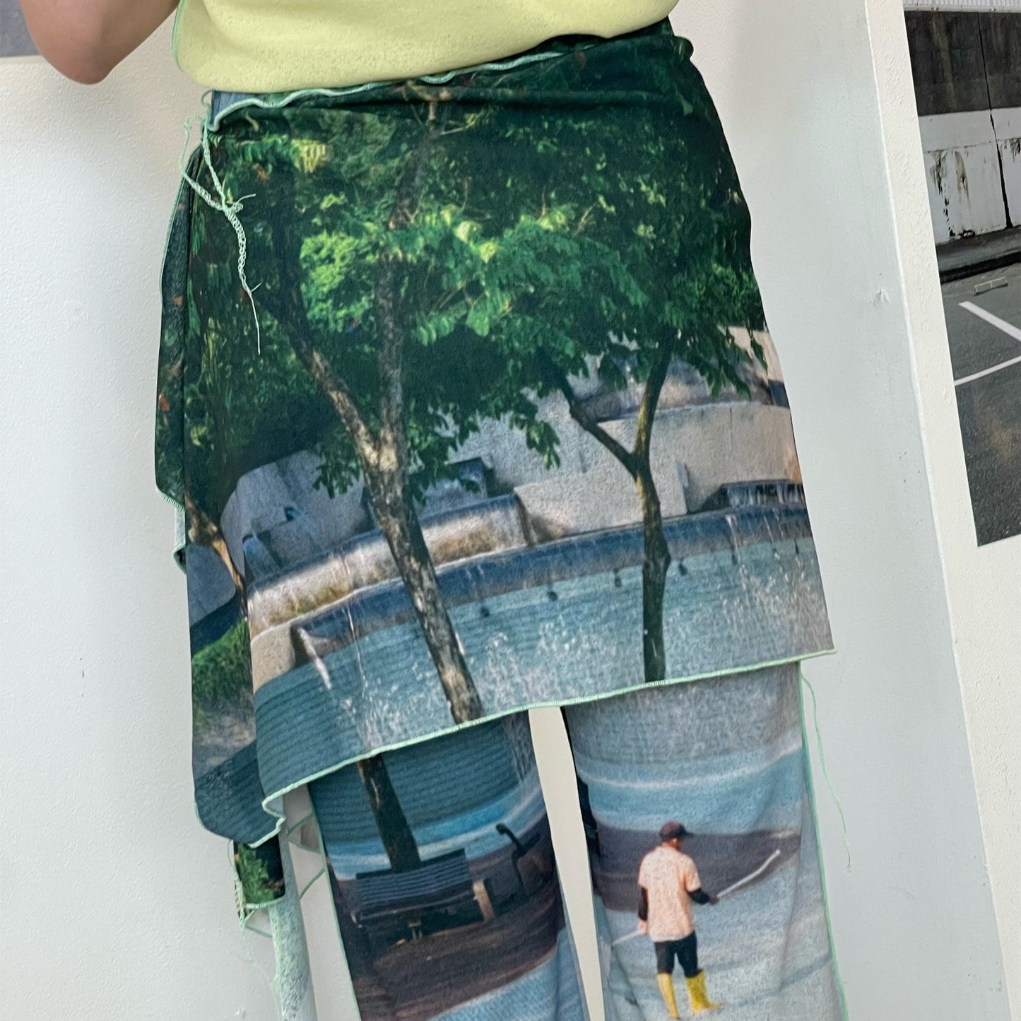 easy pants with skirt / pool / スカート付きイージーパンツ