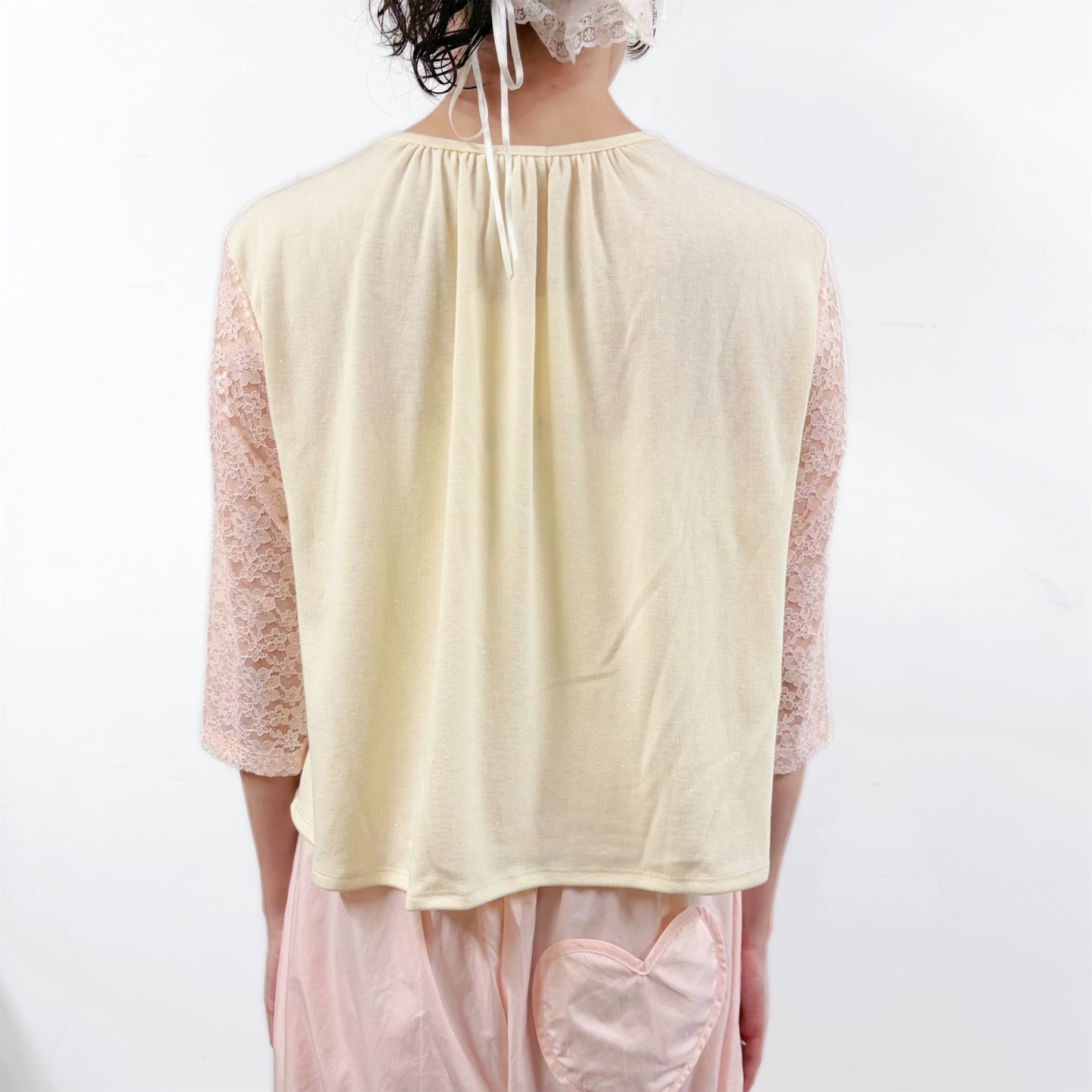 Elodie Lace T-shirt / Lemon / レースTシャツ