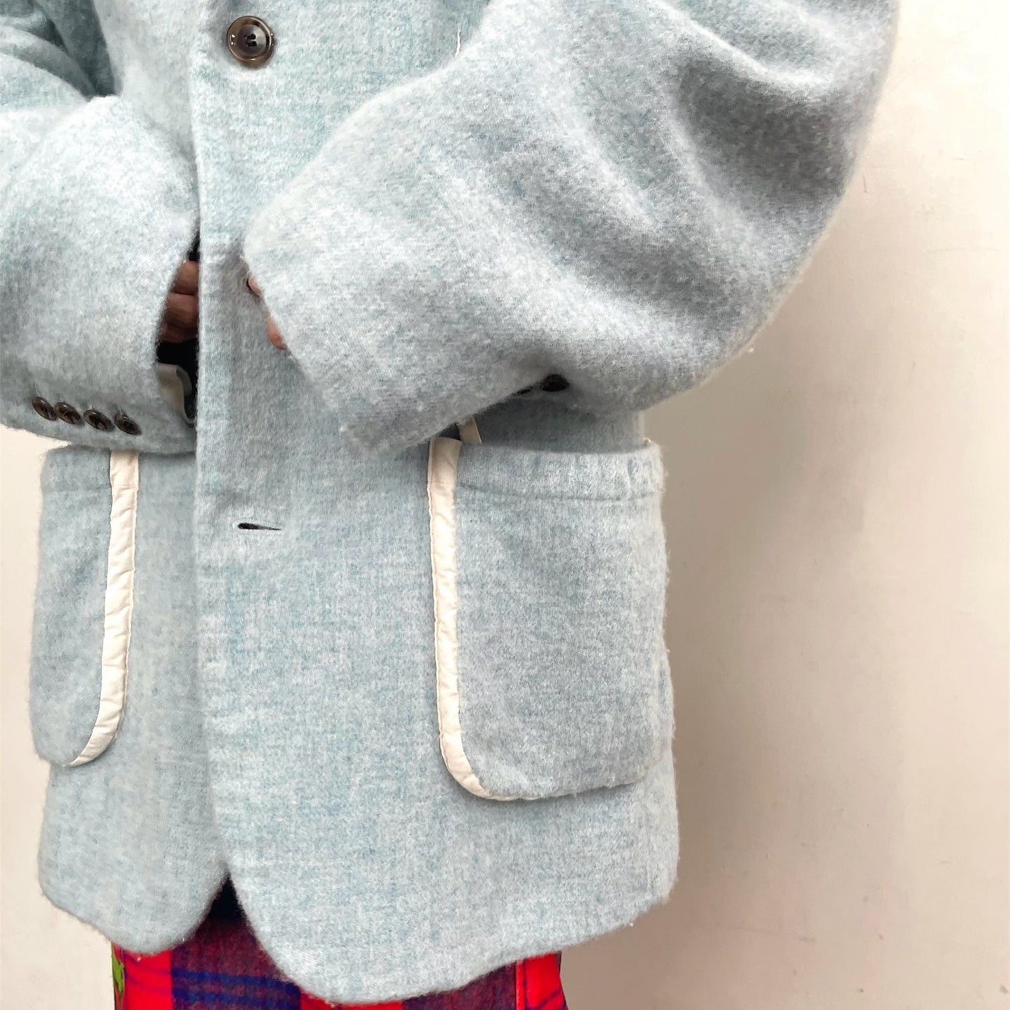 fulled jacket / blue / 縮絨ジャケット