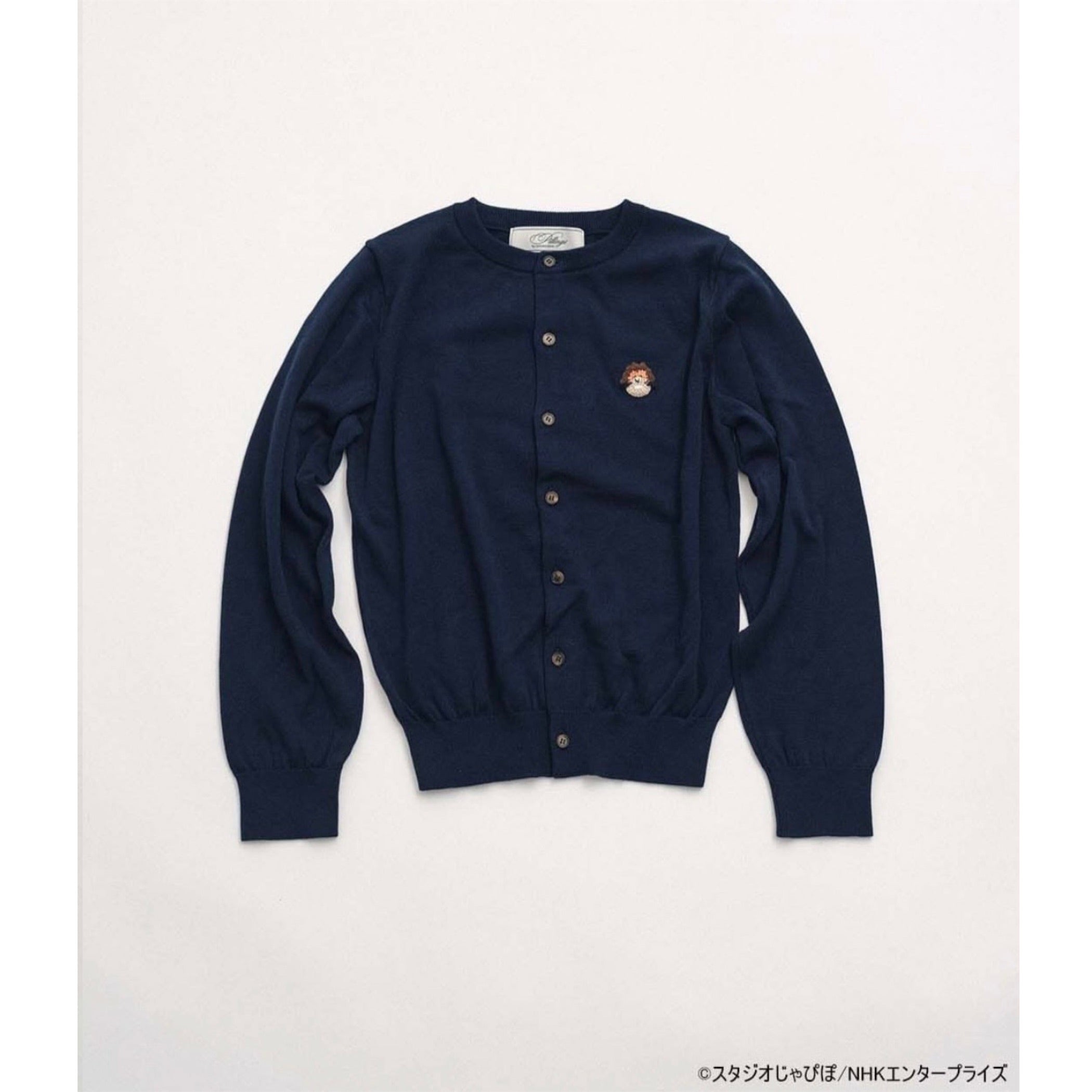 新品◇ pillings × にこにこぷんCotton Cardigan じゃじゃ丸 cardigan / navy / にこにこぷんコラボレーション