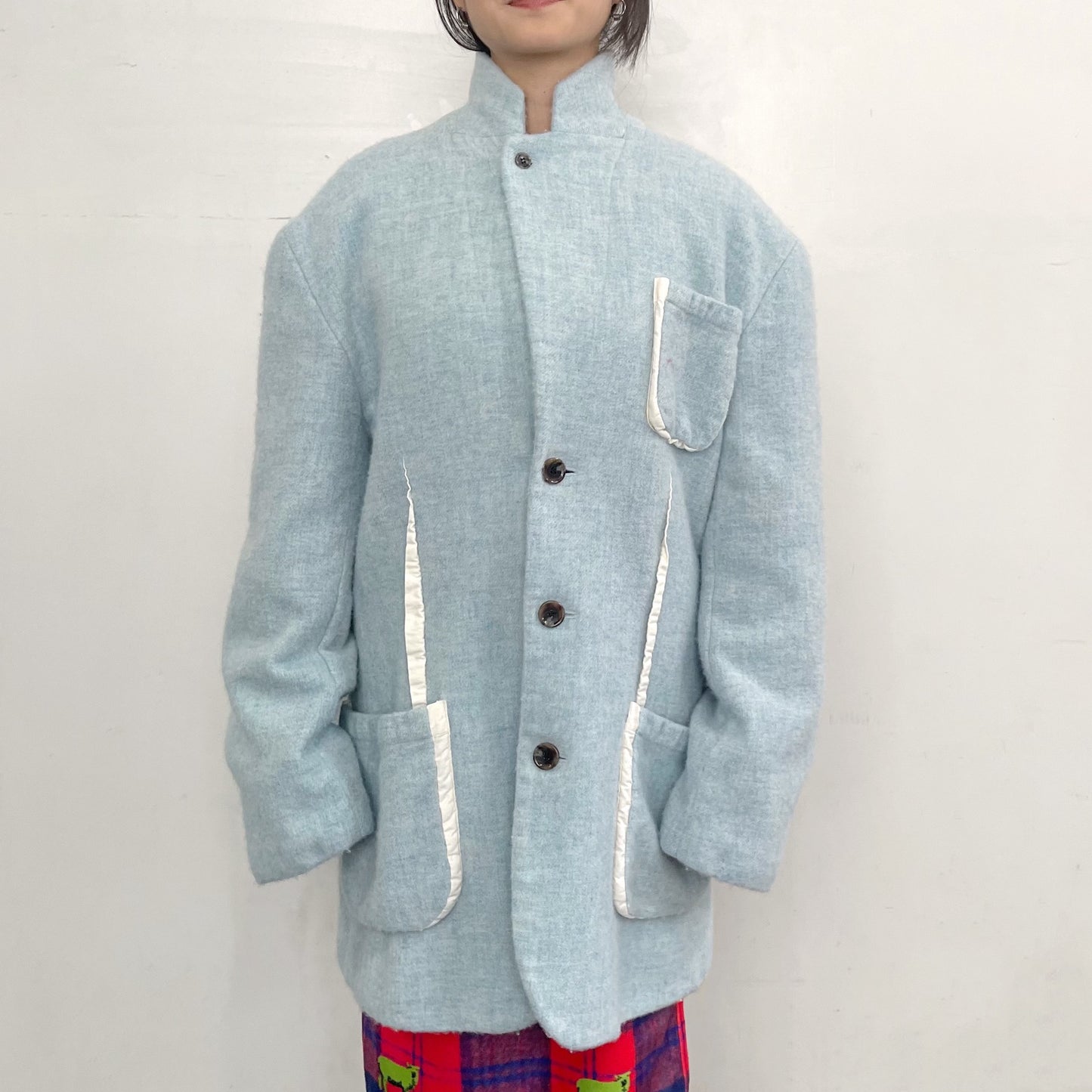 fulled jacket / blue / 縮絨ジャケット