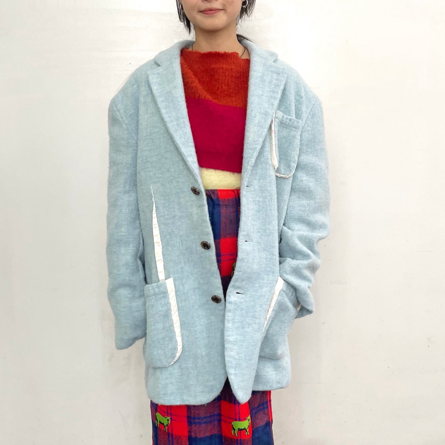 fulled jacket / blue / 縮絨ジャケット