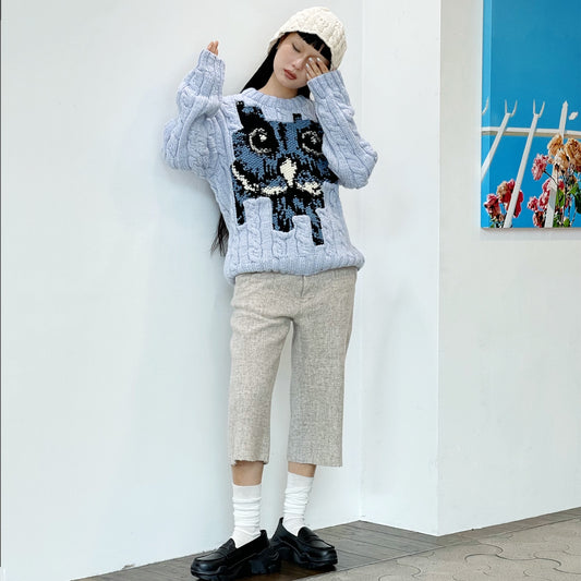 fulled village pants / beige / 縮絨丘パンツ