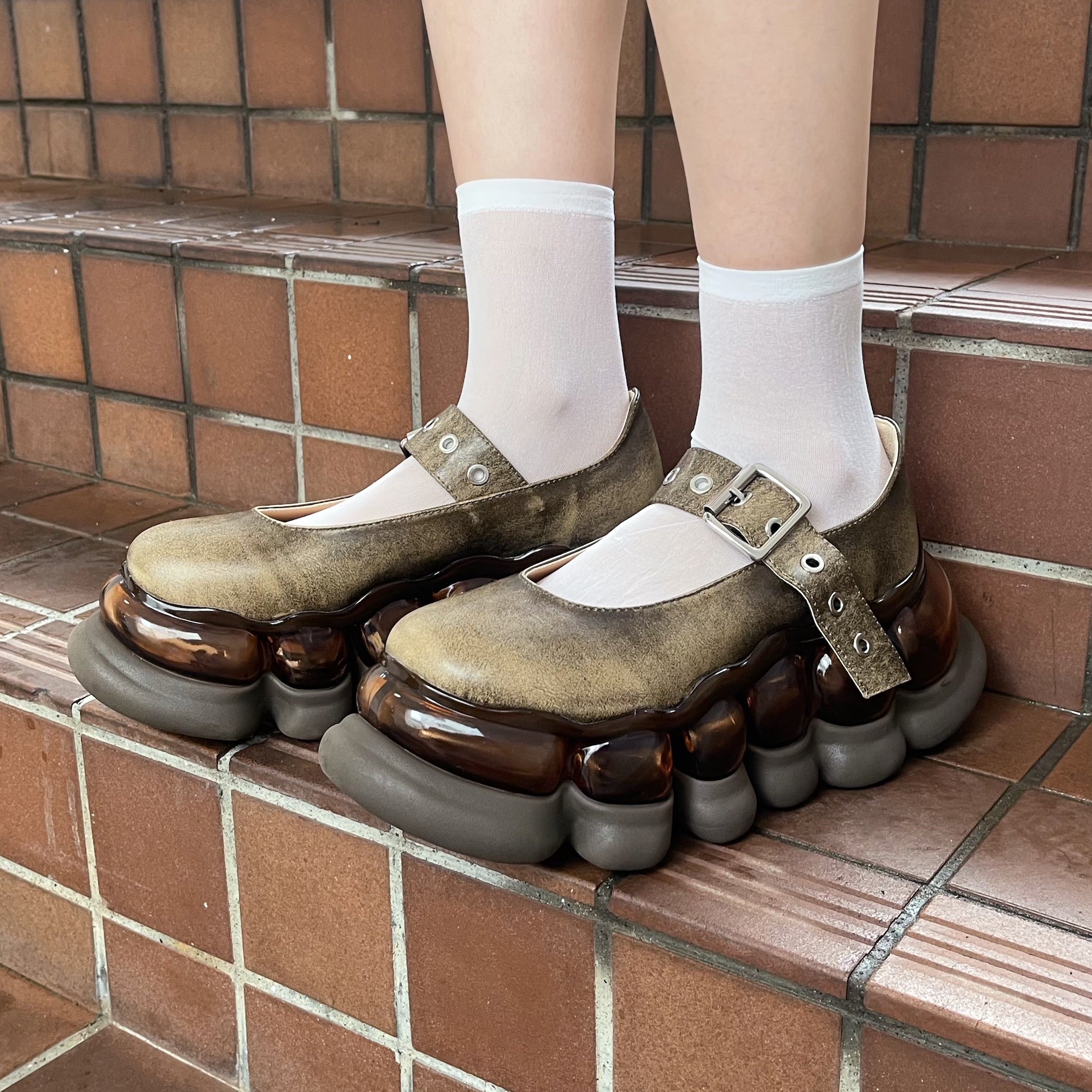 JEWELRY ARK BLUSHED MARY JANE / BEIGE / MIKIOSAKABEメリージェーン