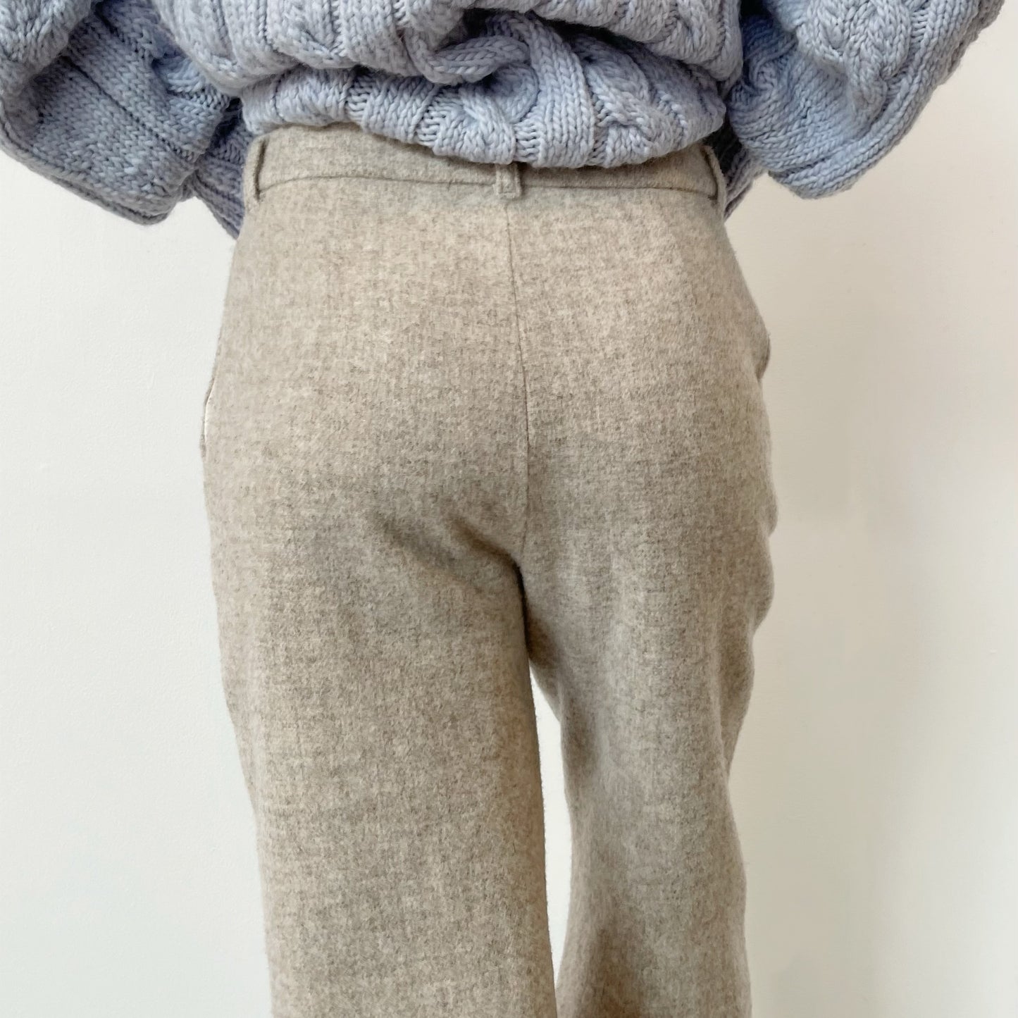 fulled village pants / beige / 縮絨丘パンツ