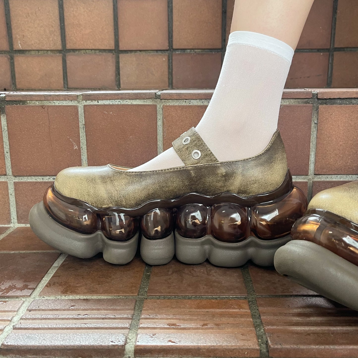 JEWELRY ARK BLUSHED MARY JANE / BEIGE / MIKIOSAKABEメリージェーン