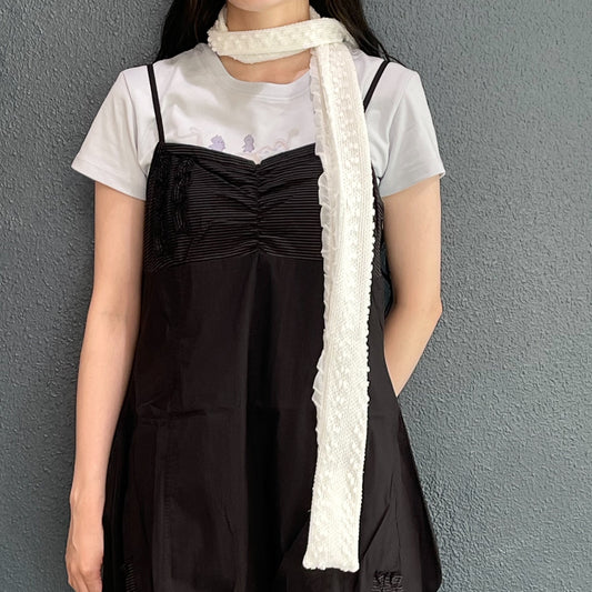 Layered Pocket Scarf / White / レイヤードポケットスカーフ