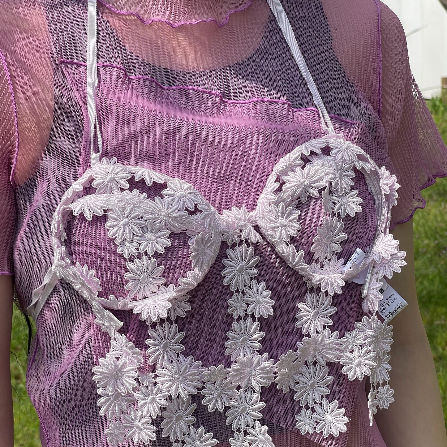 Flower Bustier / Lavender / フラワービスチェ