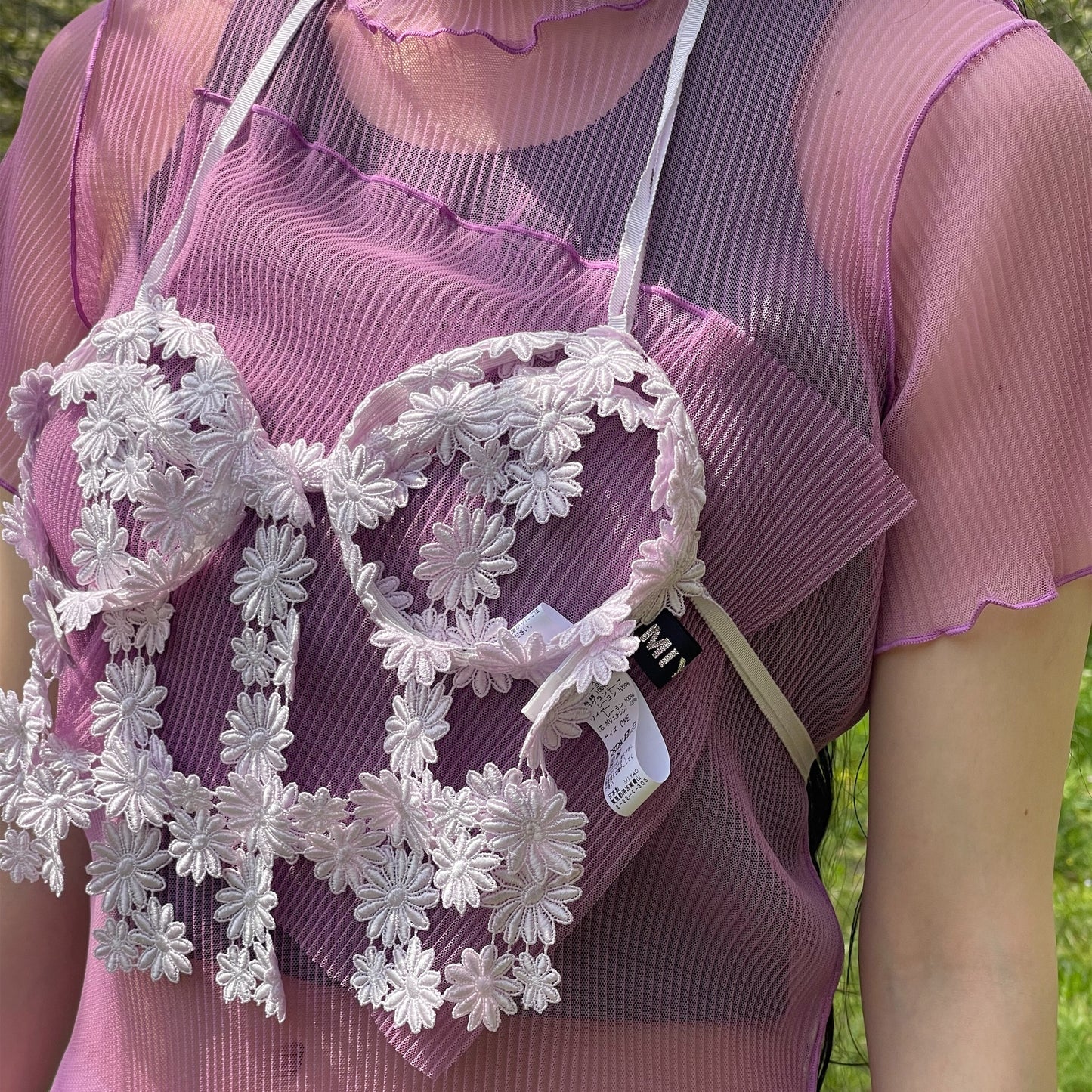 Flower Bustier / Lavender / フラワービスチェ