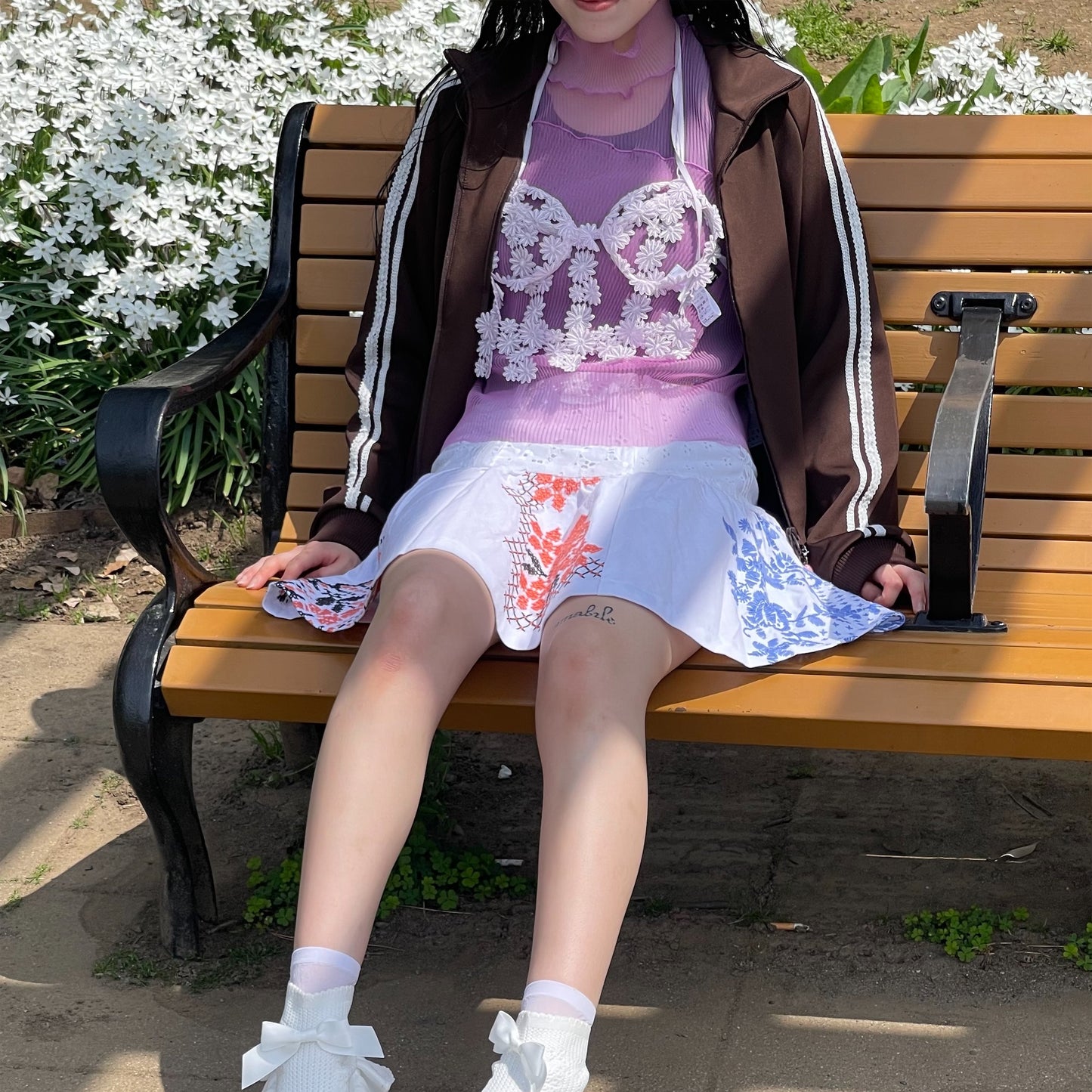 Flower Bustier / Lavender / フラワービスチェ