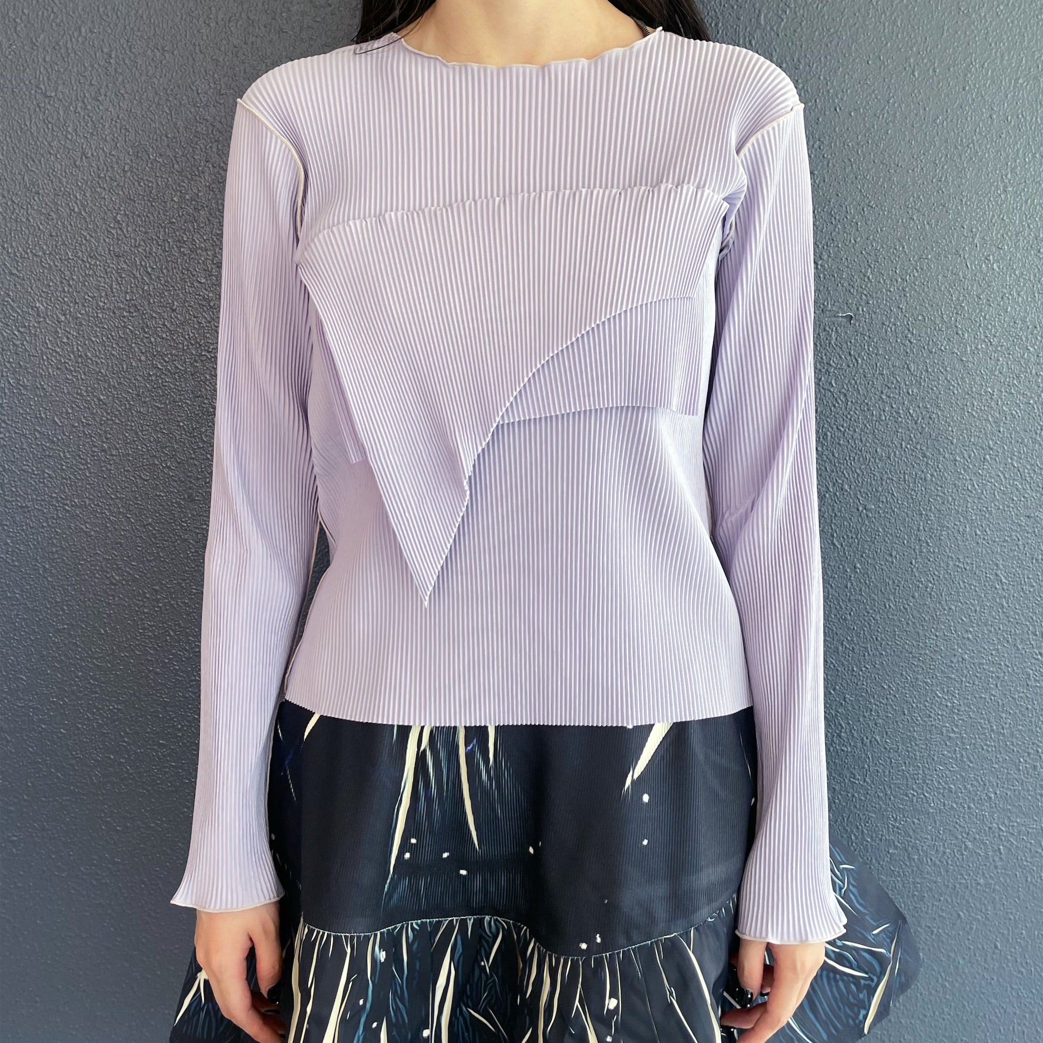 kotohayokozawa/ウェーブロングスリーブトップ TODO WAVE LONG SLEEVE TOP / LAVENDER / ウェーブロングスリーブ